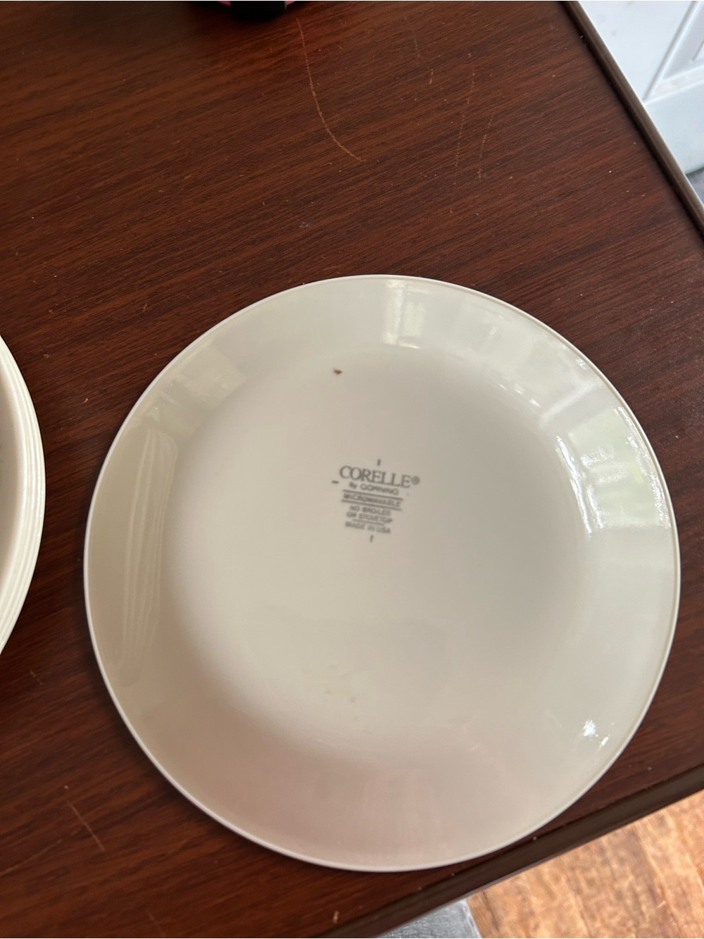 Vintage Corelle set of six bread and butter plates in English breakfast pattern - Picture 3 of 4